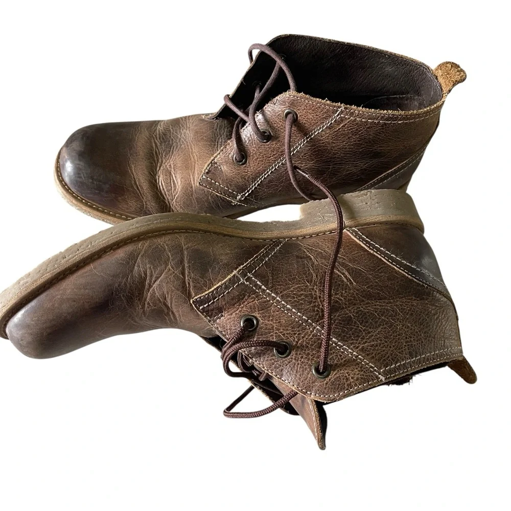 BED STU Draco Brown Leather Chukka Ankle Boots 8.5‎